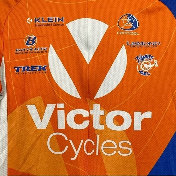 Cannibal Australia Cycling Jersey Mens Large Orange 3/4 Zip Lightweight Pockets - Picture 11 of 14